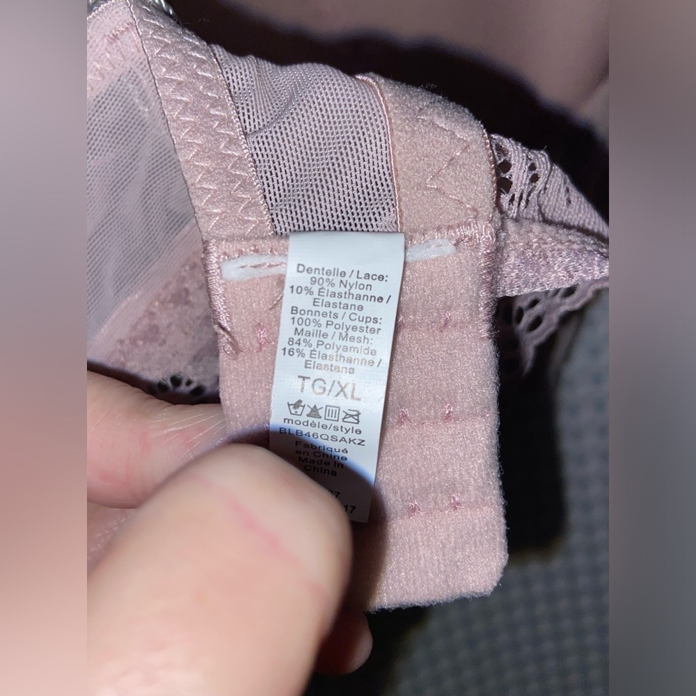 Blumind soft pink stretchy Lace bralette size XL NWT - Picture 6 of 11